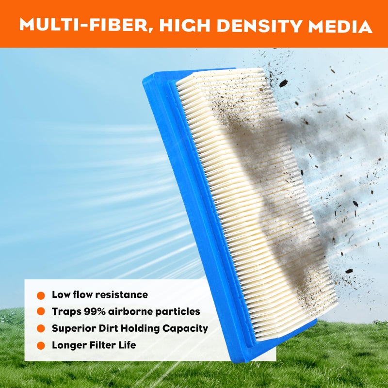 Hipa 17218-ZG9-M00 Air Filter + Pre Filter for HONDA HR215 HRM215 HRB215 GXV140 HRC215 HRM195 Lawn Mower 149cc Parts Replace 17211-ZG9-M00 17218-ZG9-M00 Filter Pack of 2 - Image 5